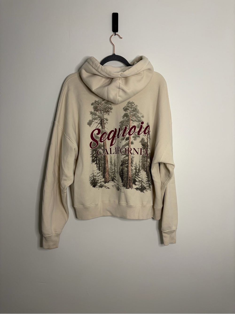 Abercrombie & Fitch Cream Sequoia Graphic Crew Hoodie